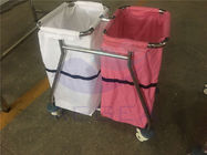 AG-SS019 اثنين من الحقائب SS الإطار المستشفى تضميد الطبية الكتان عربة للبيع