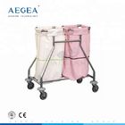 AG-SS019 مع اثنين من الحقائب الطبية غسيل الملابس المستشفى عربة الغسيل
