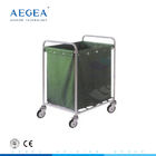 AG-SS013 معدات الغسيل التجارية عربة الفولاذ المقاوم للصدأ مع كيس الغبار قابل للغسل